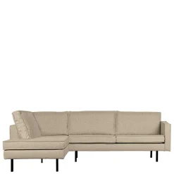 Wohnzimmer Ecksofa in Beige Boucle - Glamoure