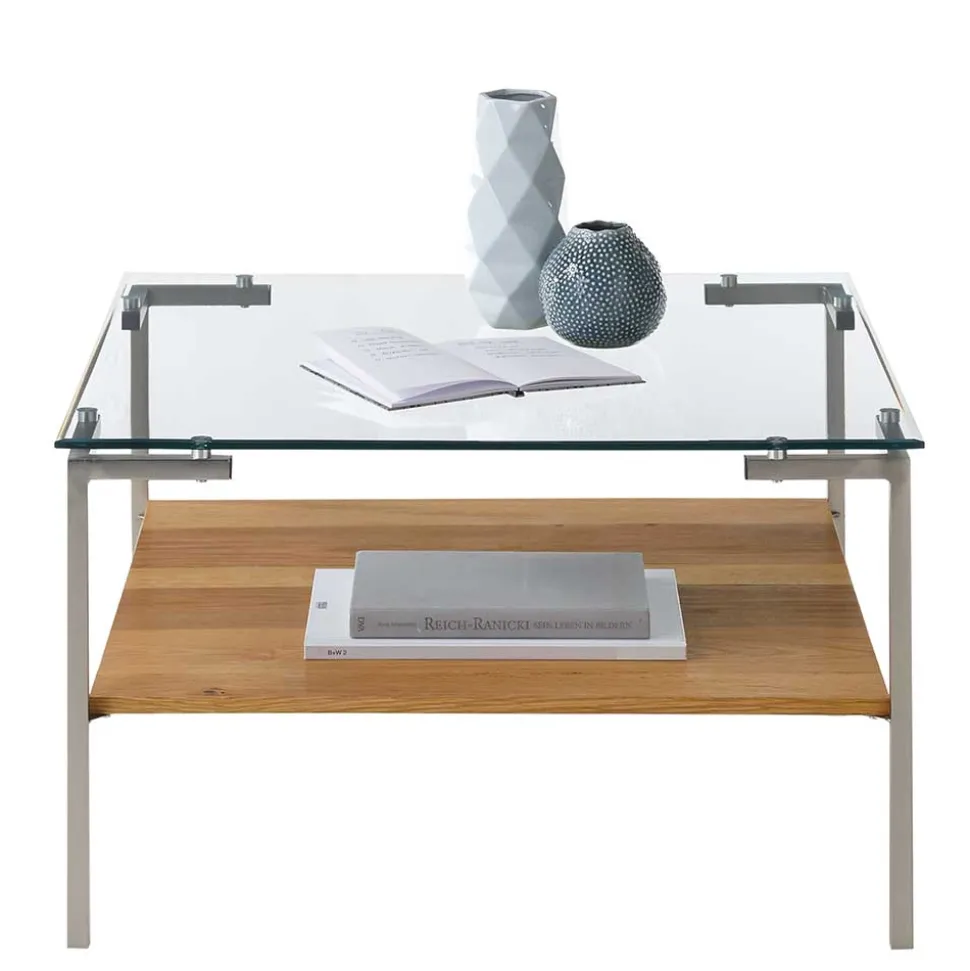 Wohnzimmer Glastisch mit Vierfußgestell - Habic