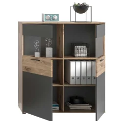 Wohnzimmer Highboard mit Glaseinsätzen - Lucios