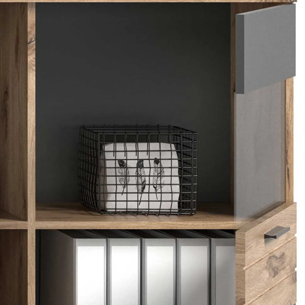 Wohnzimmer Highboard mit Glaseinsätzen - Lucios