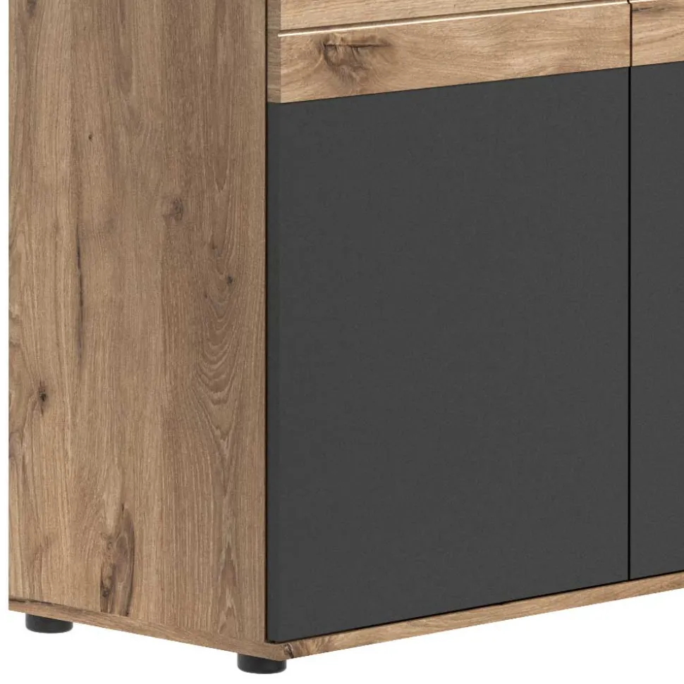 Wohnzimmer Highboard mit Glaseinsätzen - Lucios