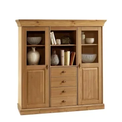 Wohnzimmer Highboard Piatra aus Kiefer teilmassiv