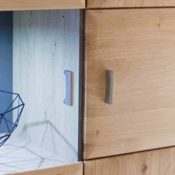 Wohnzimmer Highboard Vernella aus Eiche Bianco