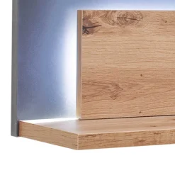 Wohnzimmer Hängeboard in Eichefarben & Grau - Vecenda