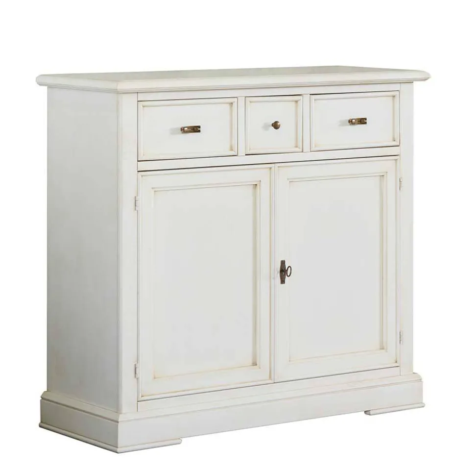 Wohnzimmer Kommode in Antikweiß - Annot