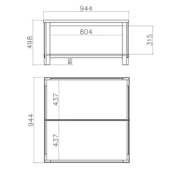 Wohnzimmer Landhausmöbel Set - Diatara (sechsteilig)