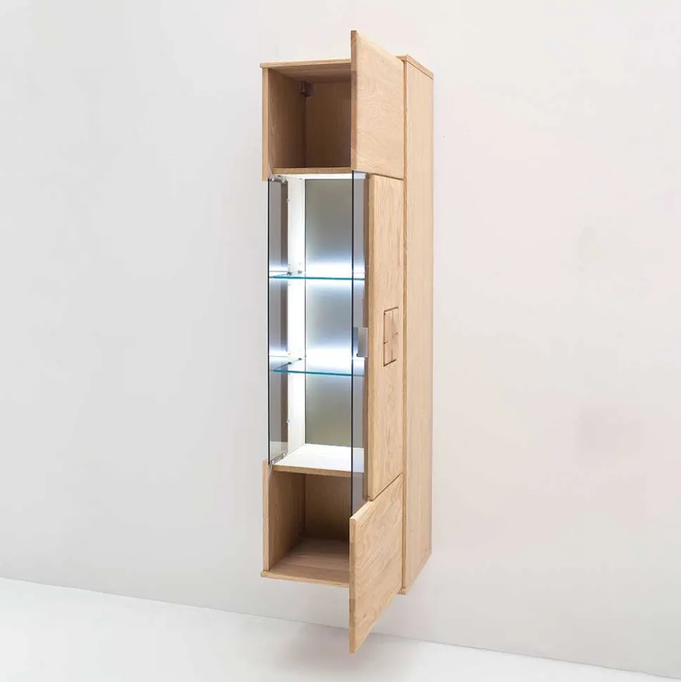 Wohnzimmer Möbel Kombi Pontros in Eiche Bianco (vierteilig)