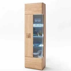 Wohnzimmer Möbel Kombi Pontros in Eiche Bianco (vierteilig)