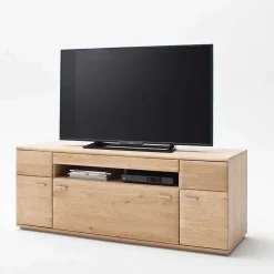 Wohnzimmer Möbel Kombi Pontros in Eiche Bianco (vierteilig)