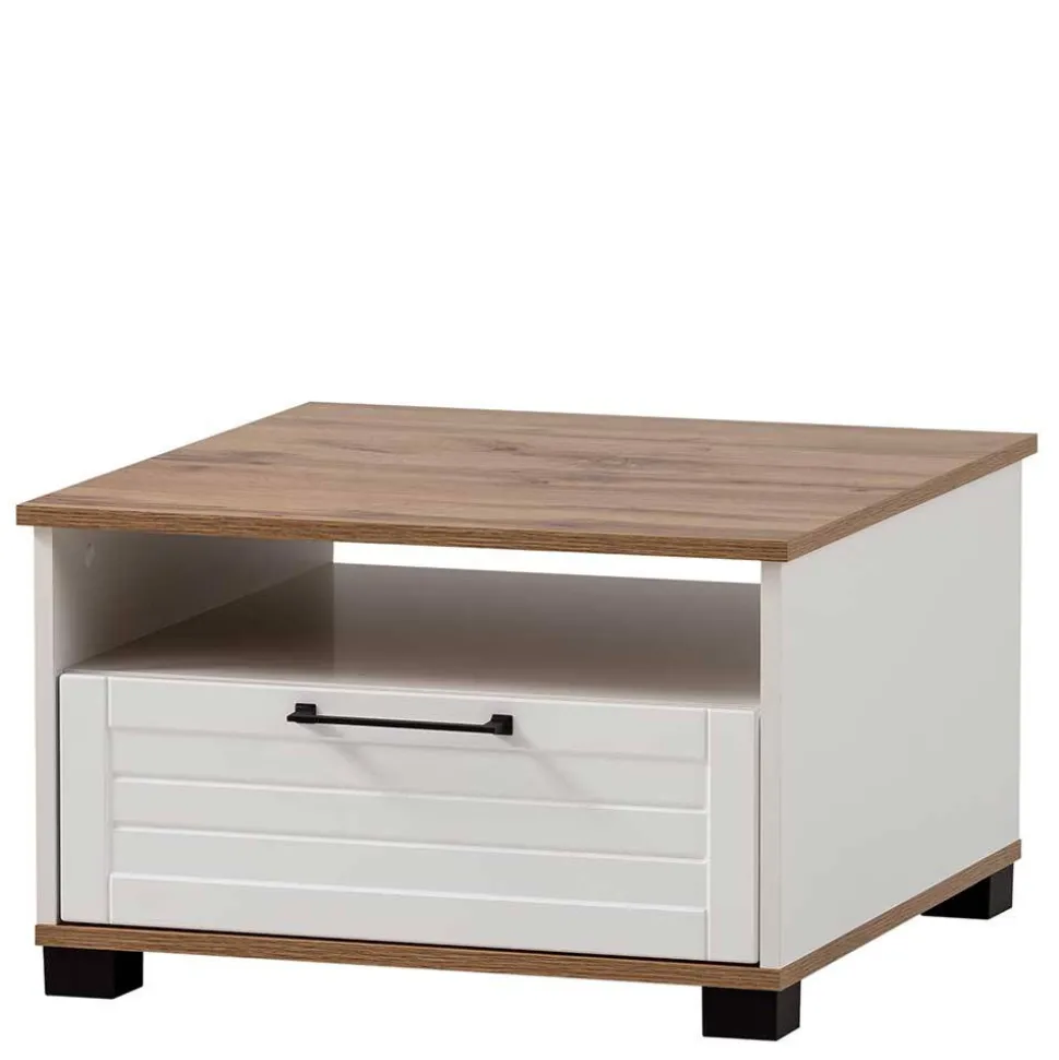 Wohnzimmer Möbel Set in Weiß - Cabinda (vierteilig)