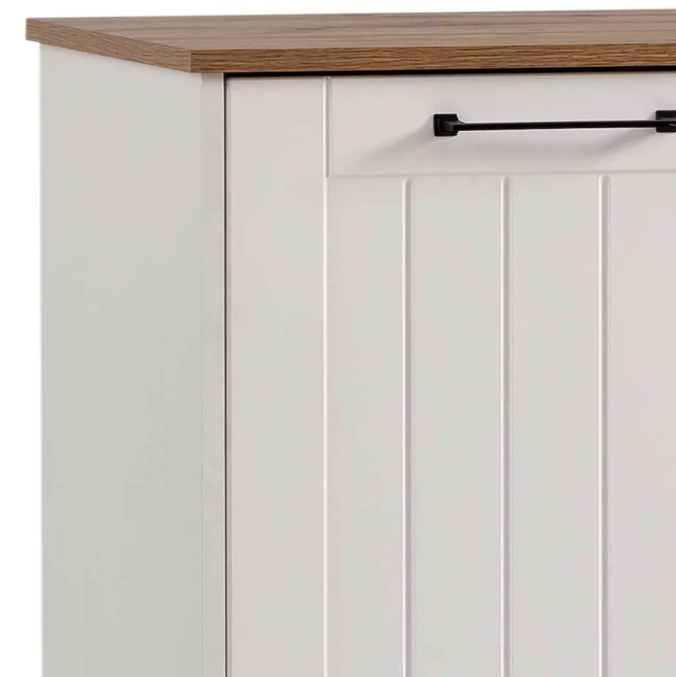 Wohnzimmer Möbel Set in Weiß - Cabinda (vierteilig)