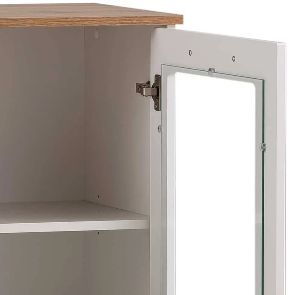 Wohnzimmer Möbel Set in Weiß - Cabinda (vierteilig)