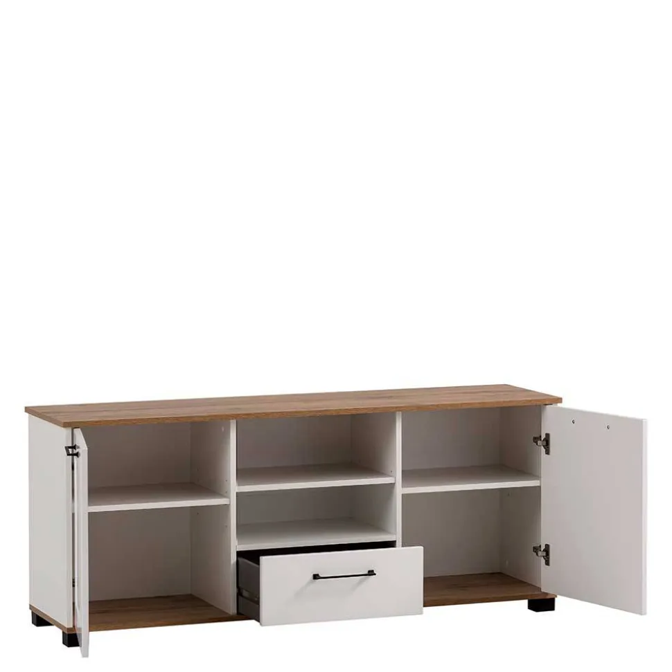 Wohnzimmer Möbel Set in Weiß - Cabinda (vierteilig)