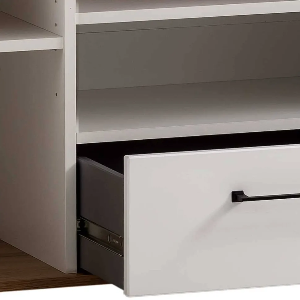 Wohnzimmer Möbel Set in Weiß - Cabinda (vierteilig)