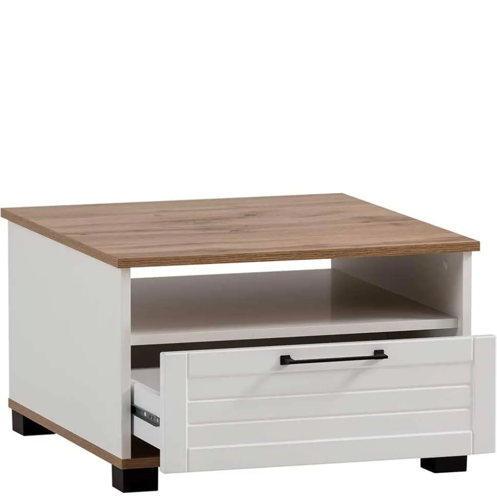 Wohnzimmer Möbel Set in Weiß - Cabinda (vierteilig)