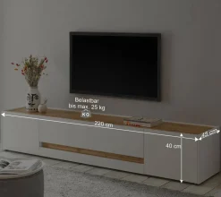 Wohnzimmer Möbelset für Wand TV - Nonessia (dreiteilig)