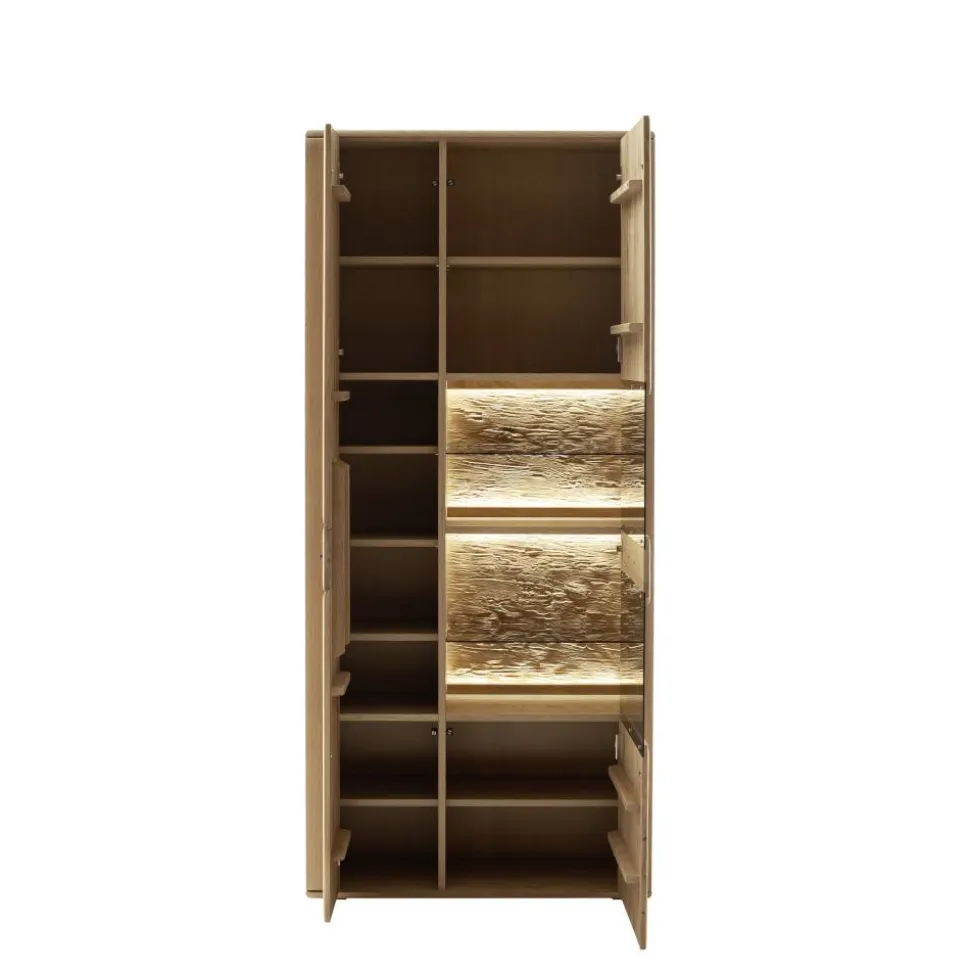 Wohnzimmer Möbelset in Asteiche Hell - Jevedaz (dreiteilig)