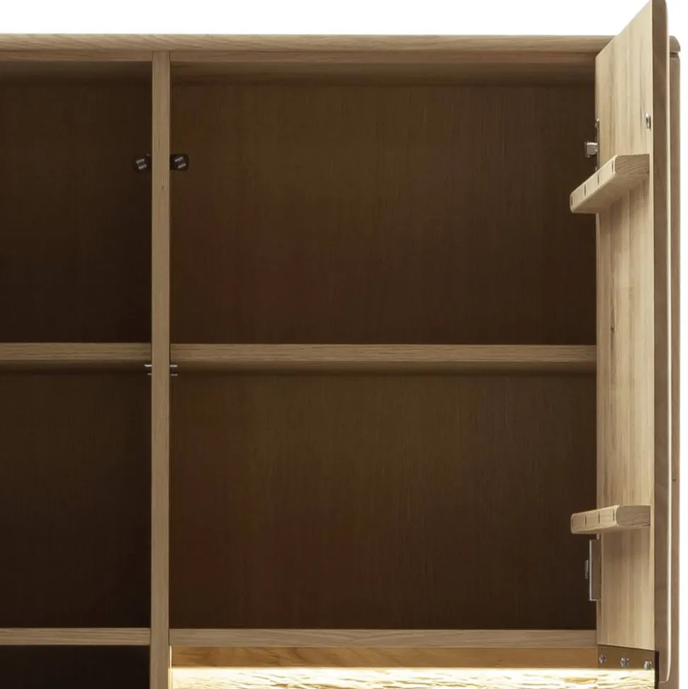 Wohnzimmer Möbelset in Asteiche Hell - Jevedaz (dreiteilig)