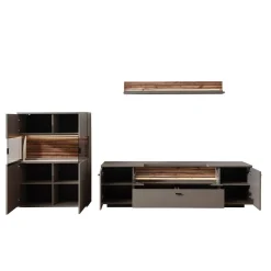 Wohnzimmer Möbelset in Grau - Teorina (dreiteilig)