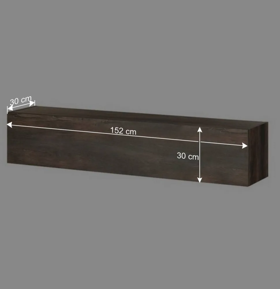 Wohnzimmer Oberschrank in Eiche Dunkel - Mundo