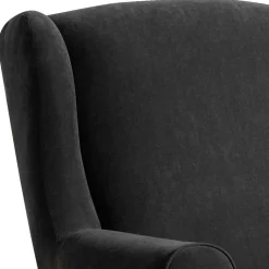 Wohnzimmer Ohrensessel in Schwarz - Lirionica