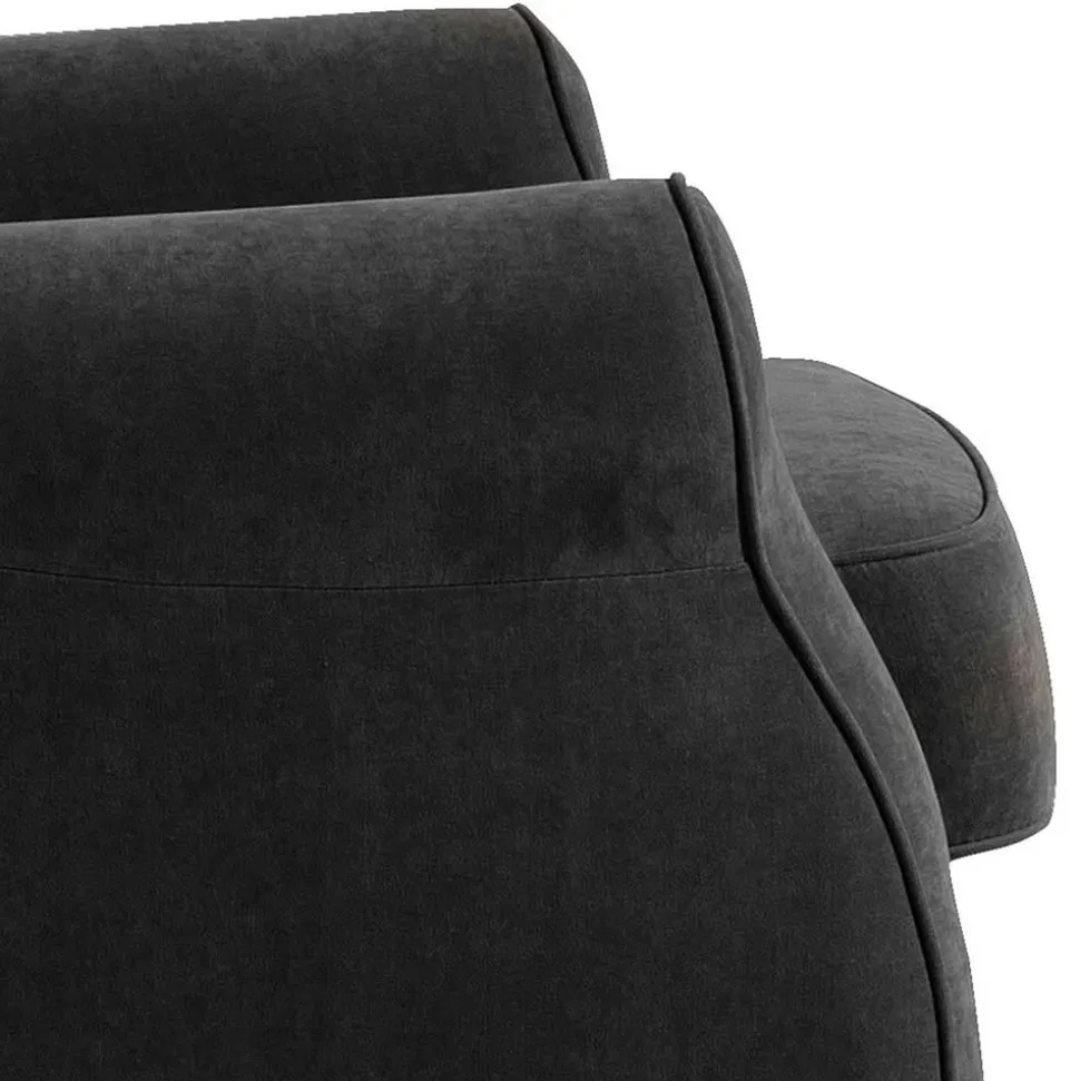 Wohnzimmer Ohrensessel in Schwarz - Lirionica