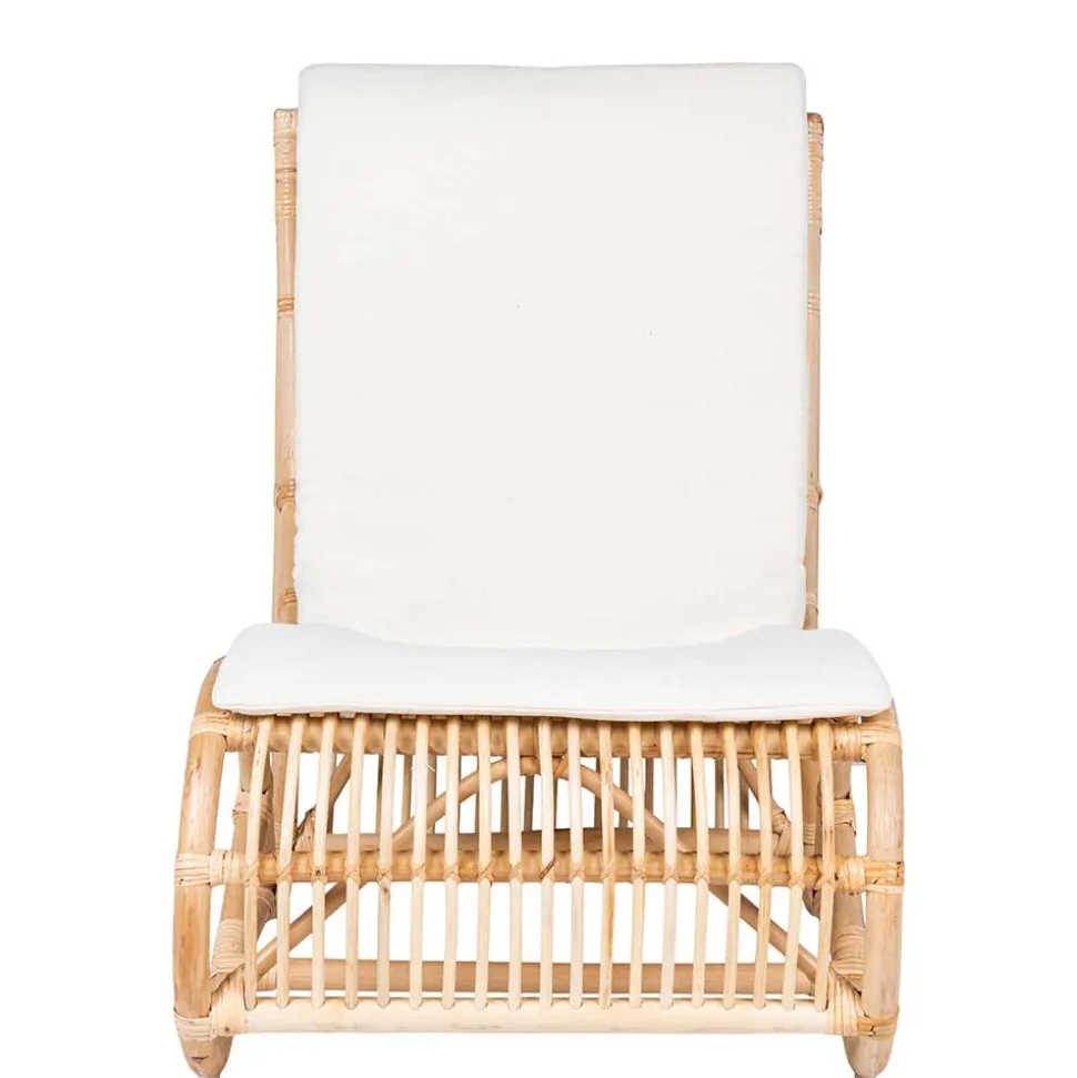 Wohnzimmer Rattan Loungestuhl in Natur - Abramas
