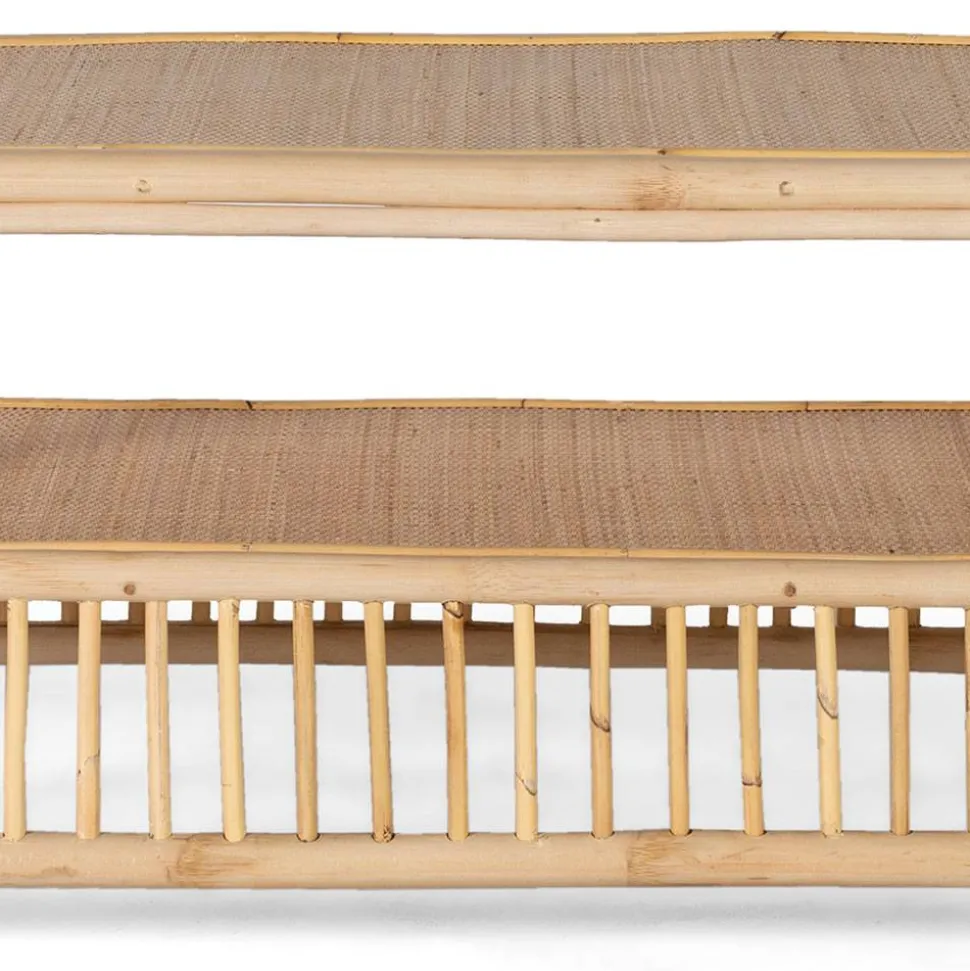 Wohnzimmer Rattantisch in Natur - Robin