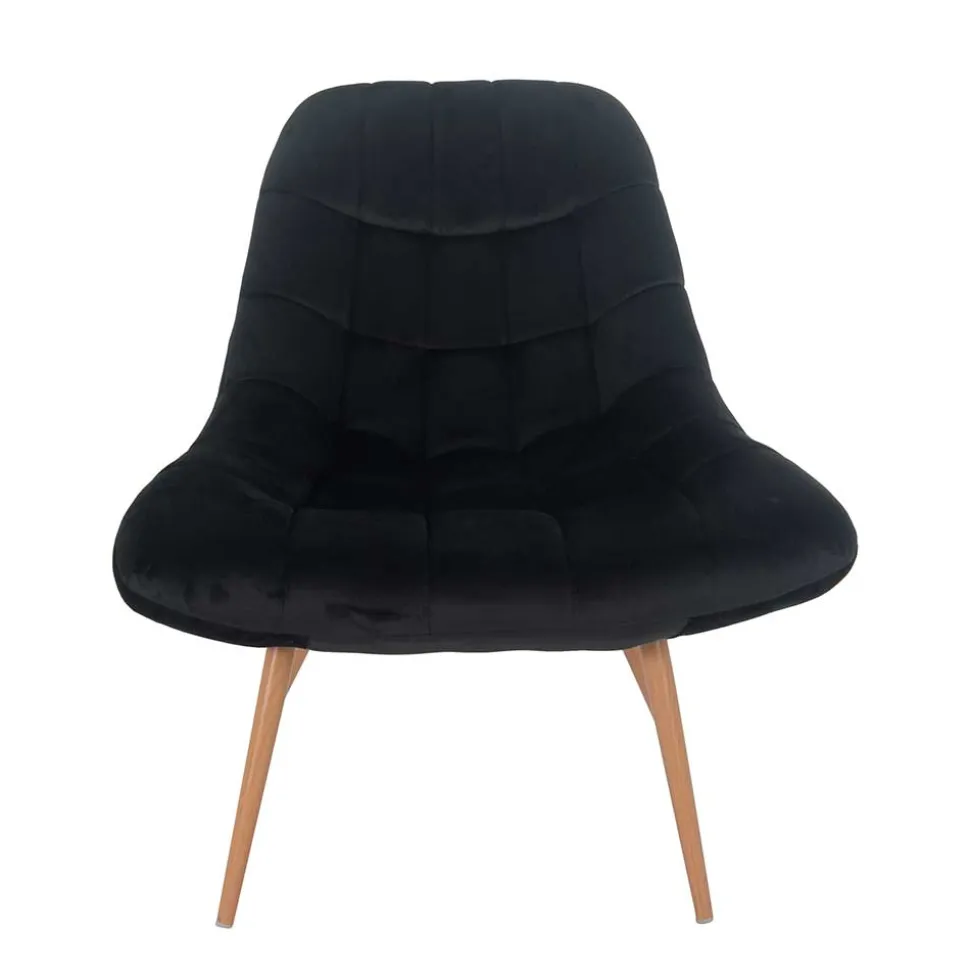 Wohnzimmer Samtstuhl in Schwarz - Nocina