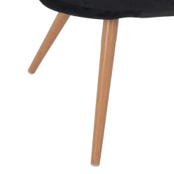 Wohnzimmer Samtstuhl in Schwarz - Nocina