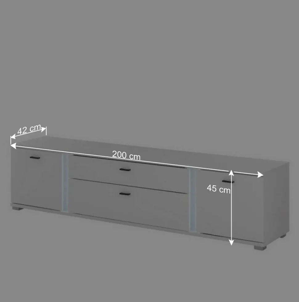 Wohnzimmer Schrank & Regal Set in Weiß - Tirol (vierteilig)