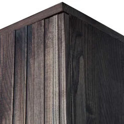 Wohnzimmer Schrank in Esche Dunkel & Schwarz - Eyes