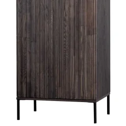 Wohnzimmer Schrank in Esche Dunkel & Schwarz - Eyes