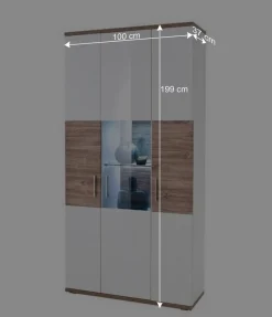 Wohnzimmer Schrank in Weiß Glanz - Icadro