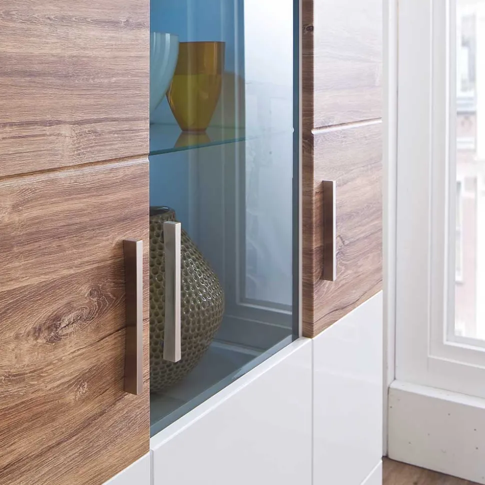 Wohnzimmer Schrank in Weiß Glanz - Icadro