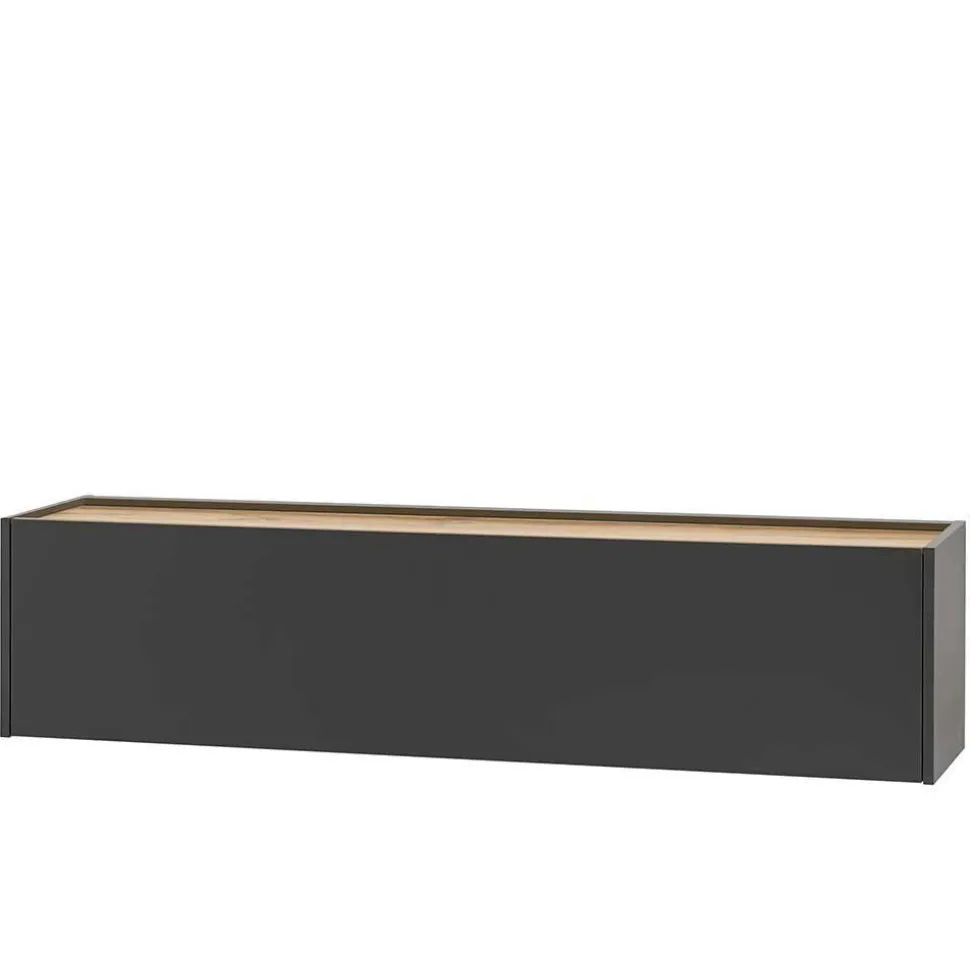 Wohnzimmer Schrank Kombi in Anthrazit - Ahilav (sechsteilig)