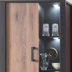 Wohnzimmer Schrank mit Glas & offenen Fächern - Dudleys