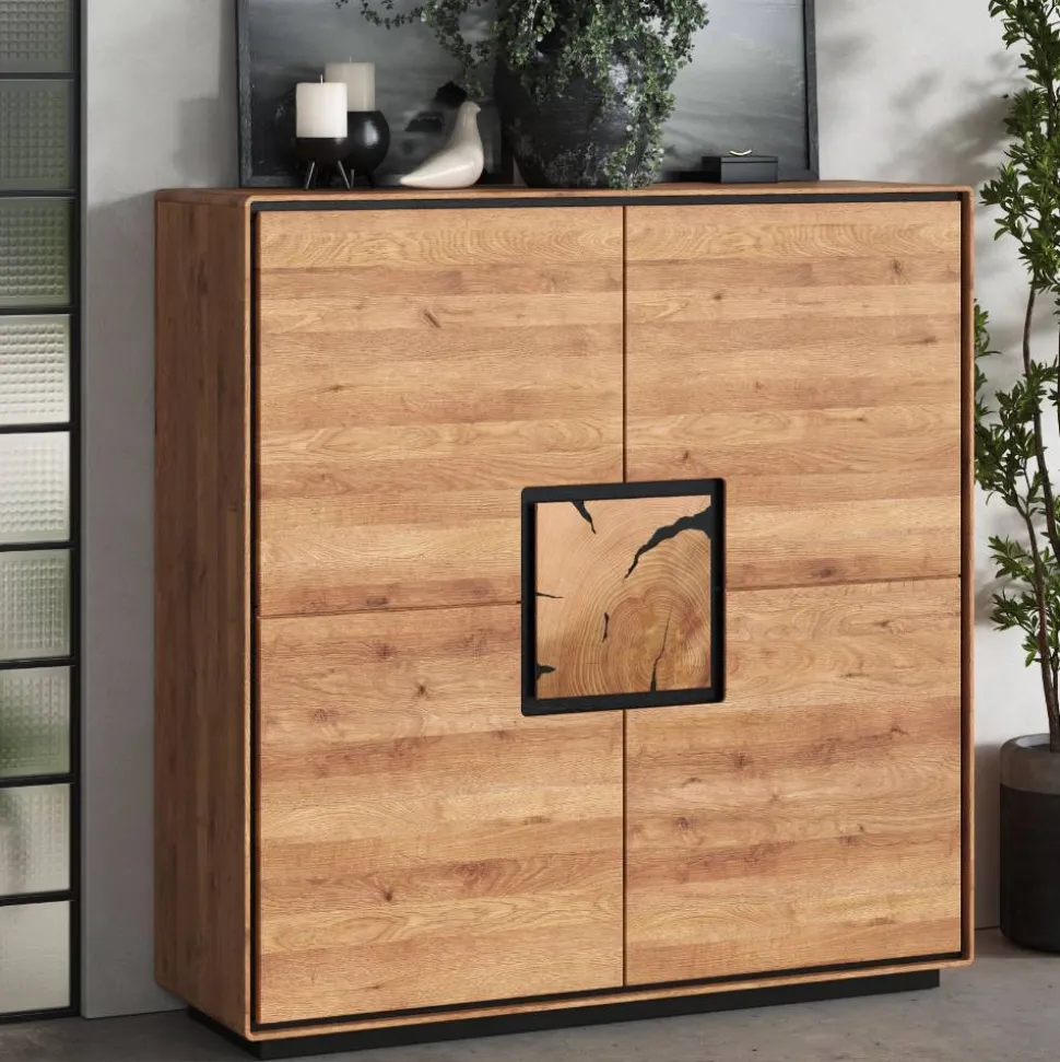 Wohnzimmer Schrank mit Hirnholz Applikation - Shipper