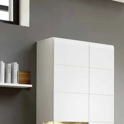 Wohnzimmer Schrankwand Lisepio mit Beleuchtung (fünfteilig)