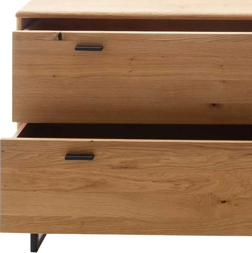 Wohnzimmer Schränke aus Wildeiche & Metall - Flacona (dreiteilig)