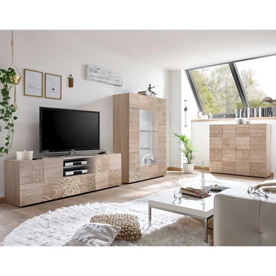 Wohnzimmer Schränke in Eiche Sonoma - Bielvas (dreiteilig)