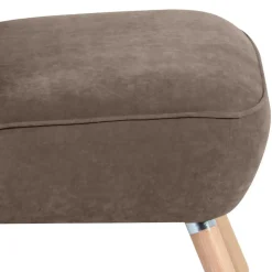 Wohnzimmer Sessel in Beigegrau Velours - Vomano