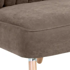 Wohnzimmer Sessel in Beigegrau Velours - Vomano