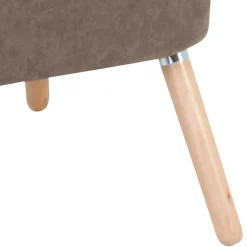 Wohnzimmer Sessel in Beigegrau Velours - Vomano