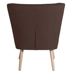 Wohnzimmer Sessel in Braun Kunstleder - Hippa