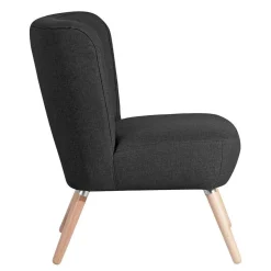 Wohnzimmer Sessel in Schwarz Stoffbezug - Adaliz