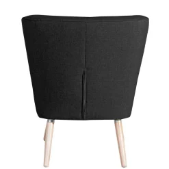 Wohnzimmer Sessel in Schwarz Stoffbezug - Adaliz