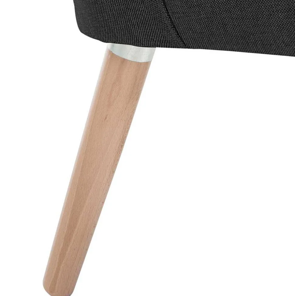 Wohnzimmer Sessel in Schwarz Stoffbezug - Adaliz