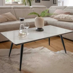 Wohnzimmer Sofatisch aus Keramik Marmor Optik - Havanna
