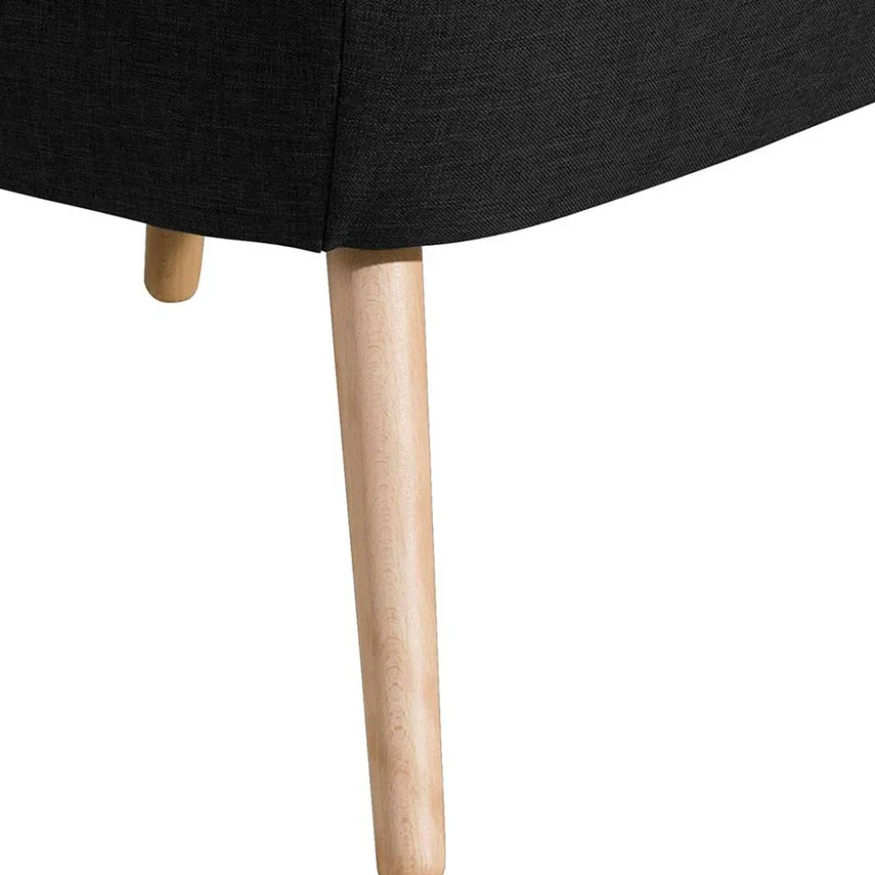 Wohnzimmer Stoffsessel in Schwarz - Adaliz